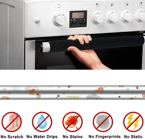 Miniatura 4 de 5 piezas de cubierta de manija de puerta de refrigerador, lavable para electrodomésticos de cocina, nevera, horno, microondas, lavavajillas