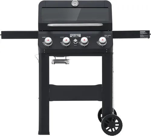 Miniatura 11 de Monument Grills Mesa400MF Mesa400MF - Parrilla de gas propano líquido de 4 quemadores, parrilla de acero inoxidable plateado para patio al aire