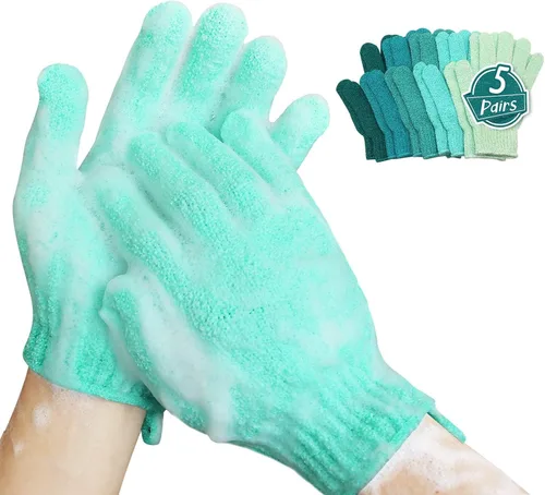 Miniatura 16 de MIG4U Guantes Exfoliantes para Ducha, Guantes de Baño para Lavado Corporal, Eliminación de Piel Muerta, Esponja Loofah de Limpieza Profunda