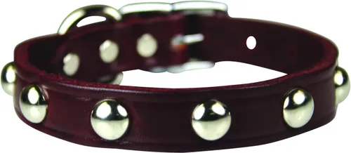 Miniatura 4 de Leather Brothers 12LS-BK12 - Collar de perro de cuero Latigo con tachuelas, tamaño pequeño, color negro