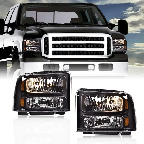 Miniatura 9 de G-PLUS Faros delanteros delanteros para Ford F250 F350 F450 F550 Super Duty 1999-2004; compatible con Ford Excursion 2000-2004 lente transparente
