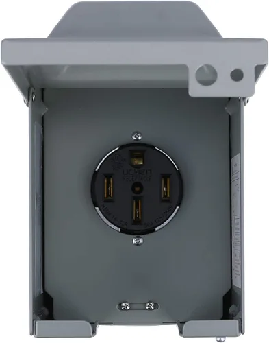 Miniatura 6 de Caja de toma de corriente de 50 amperios y 125/250 voltios, cerrada con cerradura - para RV, cámper, autocaravana, remolque de viaje, autos