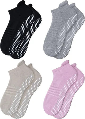 RATIVE - Calcetines antideslizantes para yoga, pilates y hospitales, para adultos, hombres y mujeres