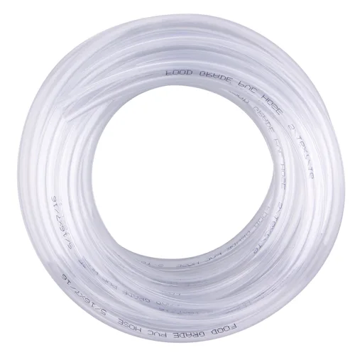 DERNORD Tubo de PVC 5/16 "ID X 7/16" OD Flexible Manguera de vinilo transparente de 10 pies para grado alimenticio