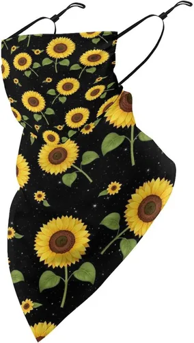 Miniatura 9 de Bufanda de protección solar UV, bufanda triangular reutilizable con lazo para las orejas