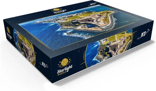 Miniatura 3 de MyPuzzle - Vista aérea del Castillo San Felipe del Morro en el Viejo San Juan, Puerto Rico, rompecabezas prémium de 100 piezas para adultos