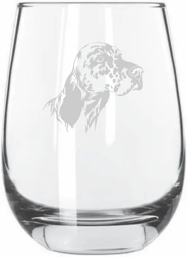 Miniatura 400 de Sakhalin Husky Dog - Copa de vino grabada personalizada de 15.25 onzas sin tallo