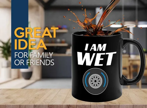 Taza de café Racer de 11 onzas, color negro, I'm Wet - Fuel Speed Racer Car Guys Circuit Automotive Racing Boy Regalos para él, papá, hombres, novio