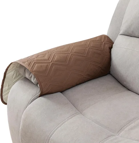 Miniatura 35 de Genina Juego de 2 Fundas de Reposabrazos para Sofá 100% Impermeables, Fundas para Reposabrazos de Sofá, Sillón, Protectores Antideslizantes