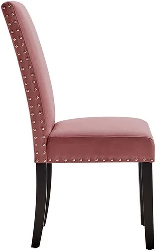 Miniatura 4 de Modway Parcel Performance - Juego de 2 sillas auxiliares de terciopelo para comedor, color rosa polvoriento Rosa (Dusty Rose)