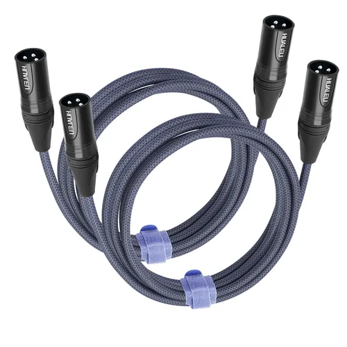 Miniatura 17 de Cable de audio de equilibrio de 3 pines hembra a hembra, cables de conexión de micrófono de 3 pines, cables de conexión XLR hembra a hembra DMX