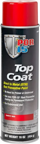 Miniatura 8 de POR-15 Pintura en aerosol de capa superior, pintura directa al metal, brillo a largo plazo y retención de color, 15 onzas líquidas, transparente