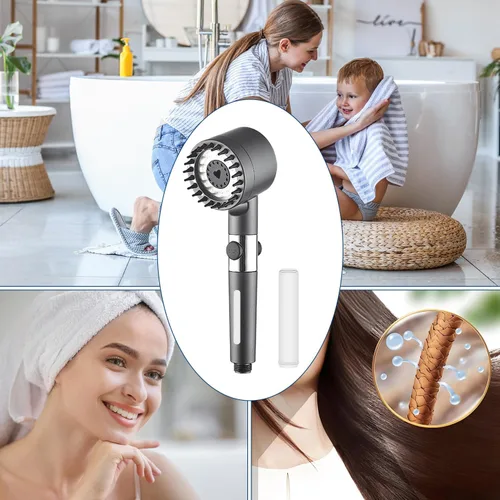 Miniatura 4 de Filtro de agua de repuesto para cabezal de ducha de mano, compatible con PWERAN y sistema de filtro de mano Fitespot, elimina metales pesados