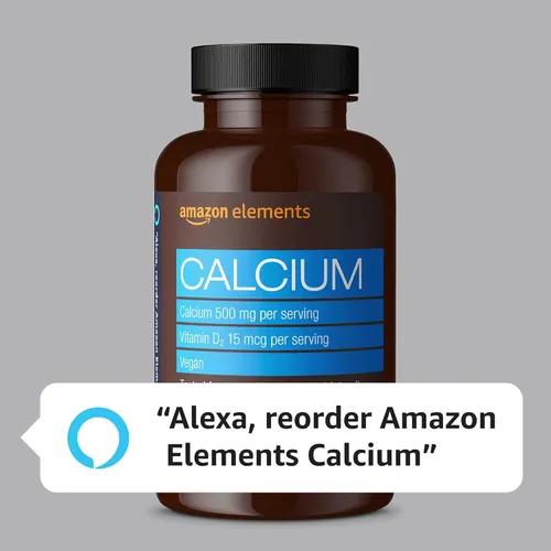 Miniatura 2 de Calcio de 500 mg con vitamina D de Amazon Elements, un comprimido diario; 65 comprimidos