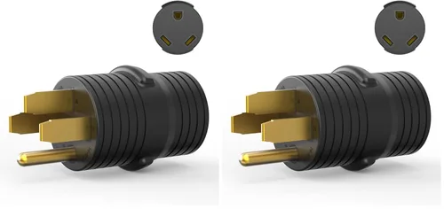 Miniatura 6 de RVGUARD Enchufe adaptador RV de 30 amperios a 50 amperios, adaptador de corriente eléctrica NEMA TT-30P a NEMA 14-50R