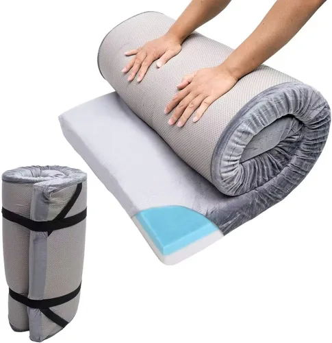 Miniatura 8 de El colchón de camping de esponja de memoria Bzvystux es adecuado para colchonetas impermeables para adultos, colchones de piso enrollables
