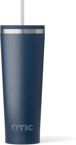 Miniatura 34 de RTIC Vaso Térmico Diario de 20 onzas de Acero Inoxidable Portátil con Aislamiento, Taza de Café de Viaje con Pajita, Forro de Cerámica, Tapa