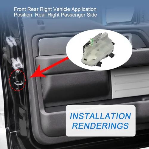 Miniatura 6 de DICMIC Actuador de Latiguillo de Cierre de Puerta Compatible con el Lado Derecho Trasero del Pasajero para Ford Explorer 2011-2019 Ford F-150