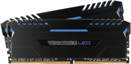Corsair Vengeance LED de 16GB (2x8GB) DDR4 3000 (PC4-24000) C15 para sistemas DDR4 - memoria para computadora LED azul (CMU16GX4M2C3000C15B)