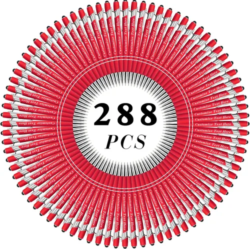 Miniatura 61 de Bolígrafos personalizados a granel con punta de lápiz capacitivo, 12 bolígrafos personalizados con logotipo de mensaje con nombre, bolígrafos