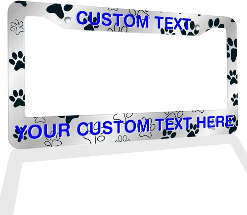 Miniatura 14 de Marcos de Matrícula con Cualquier Texto - Marco de Placa con Tu Mensaje Personalizado, Marco de Matrícula Personalizado con Nombre, Monograma, Logo