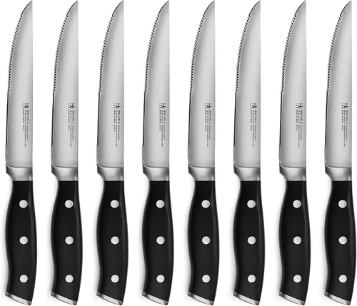 Miniatura 6 de Henckels Forged Accent - Juego de 20 cuchillos autoafilables, asas negras