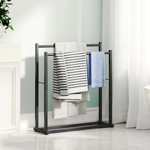 Miniatura 2 de Honiter Toalleros para Baño, 2 Niveles Toallero Más Ancho para Secar Toallas al Aire Libre, Toallero Independiente, Soporte para Toallas de Piscina