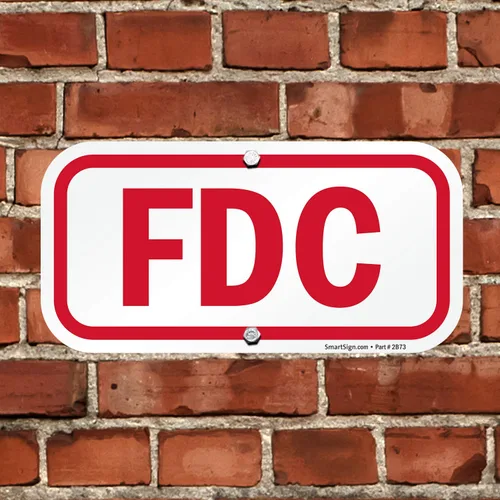 Miniatura 3 de SmartSign - Señal "FDC" K-7262-AL-06x12 Aluminio de 6" x 12" Aluminio no reflectante de 6" x 12