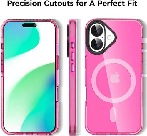 Miniatura 309 de AICase Funda protectora para iPhone 16 compatible con iPhone 16, delgada, ligera, transparente [no amarillenta] Diseño vibrante