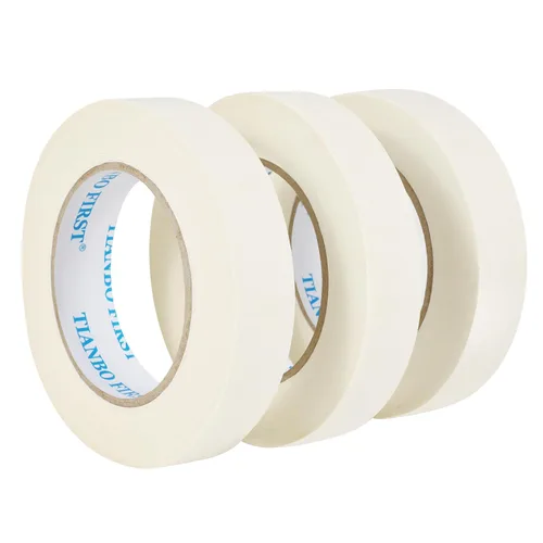 Cinta adhesiva de 0.94 pulgadas de ancho, fina cinta blanca para pintores, cinta adhesiva beige a granel para pintar el hogar, oficina, escuela,