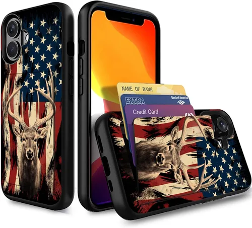 Miniatura 153 de Funda para iPhone Air, funda tipo cartera con ranura para tarjeta oculta, a prueba de golpes, TPU y PC, funda protectora de doble capa para iPhone