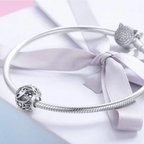 Miniatura 5 de RUKYF Dijes de letras de plata de ley 925 con inicial de la A a la Z para pulseras collares cuentas del alfabeto de circonita cúbica regalos