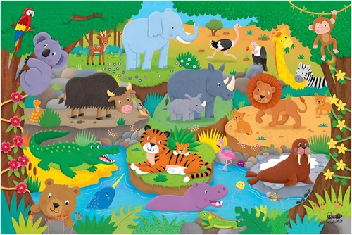 Miniatura 4 de Galt Juguetes, rompecabezas gigante de piso, animales del alfabeto, rompecabezas de suelo para niños, a partir de 3 años