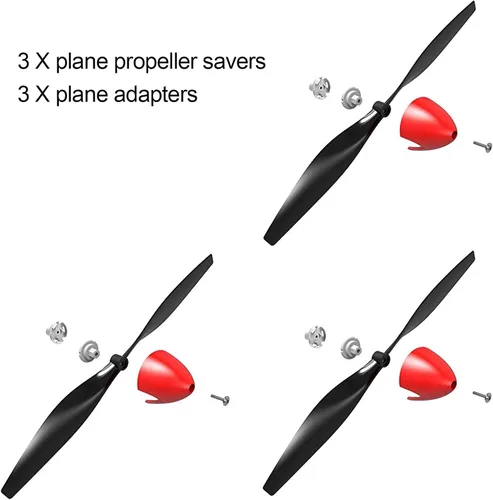 Miniatura 2 de 3 juegos de hélice de avión RC con ahorradores de hélice y adaptadores para VOLANTEXRC P51 761-5 avión y Tr-p51d f4u T28 nueva versión
