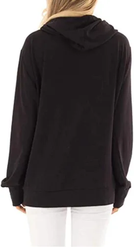 Miniatura 2 de KAKALOT Sudadera con capucha para mujer, con estampado de mamá oso, cuello vuelto, con cordón