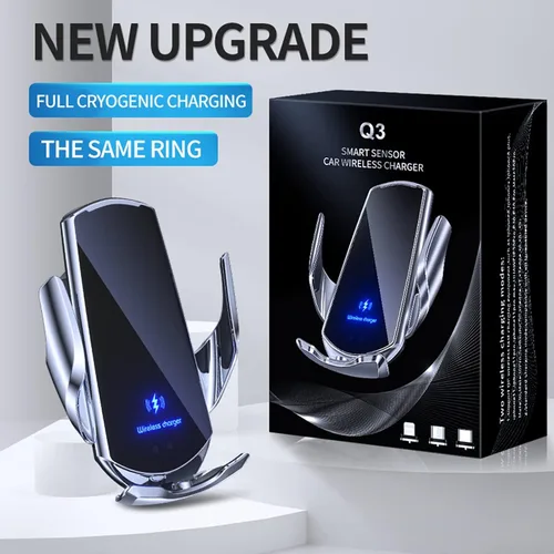 Miniatura 6 de Cargador de Coche Inalámbrico Automotriz por Inducción Eléctrica de 15W, Cargador Inalámbrico para Coche, Soporte de Ventilación de Coche, Montaje