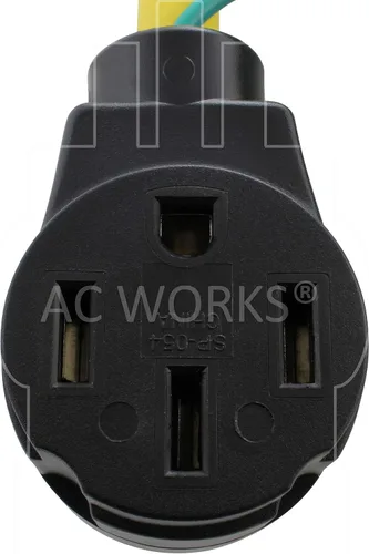Miniatura 4 de AC WORKS Adaptador RV/EV 14-50R de 50 amperios (salida de secadora de 3 clavijas 30A a 50A RV/EV)