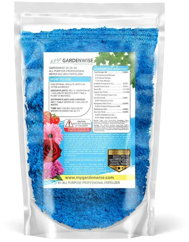 Miniatura 9 de Gardenwise Fertilizante Soluble en Agua 20-20-20 – Polvo para Alimento Líquido de Plantas para Plantas de Interior y Exterior, Orquídeas, Vegetales