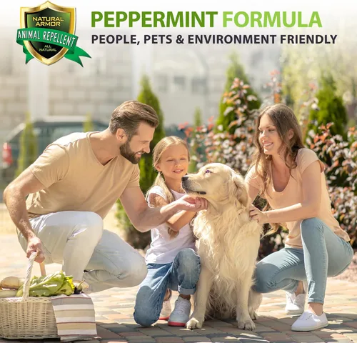 Miniatura 4 de Natural Armor Repelente en aerosol para animales y roedores. Ahuyenta zorrillos, mapaches, ratas, ratones, ciervos, roedores y bichos. Repelente