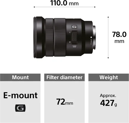 Miniatura 7 de Lente Sony SELP18105G E PZ 18-105mm F4 G OSS, Negro