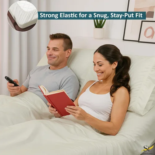 Miniatura 6 de Flex Head - Sábanas King para dormir con número de cama, juego de sábanas ultrasuaves de microfibra flexible de 4 piezas con división superior de 34