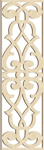 Miniatura 148 de 9 3/8"W x 24 3/8"H x 1/4"T Bellaire Decorativos Paneles de pared de madera calado, abedul