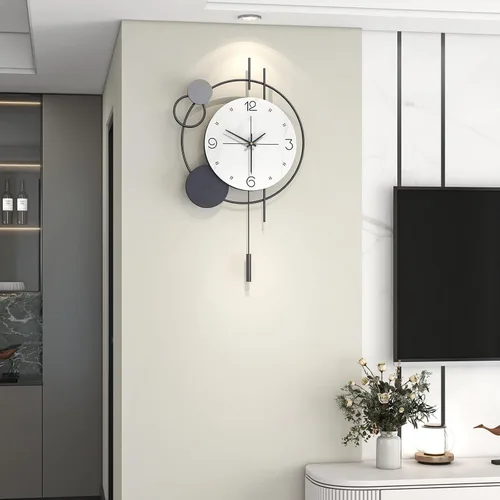 Miniatura 7 de Reloj de pared grande para decoración de sala de estar de 30 pulgadas, moderno reloj de pared decorativo de madera, funciona con pilas, sin tictac