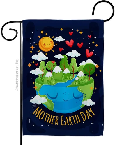 Miniatura 6 de Breeze Decor - Bandera inspiradora de la madre tierra para jardín, colección de expresión, planeta, paz, medio ambiente, concienciación, pequeño