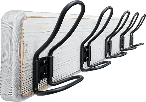 Miniatura 20 de Dseap Perchero de Pared Montado - Perchero Resistente de Granja Rústico de Pared con 5 Ganchos de Alambre para Ropa, Sombrero, Chaqueta, Toalla