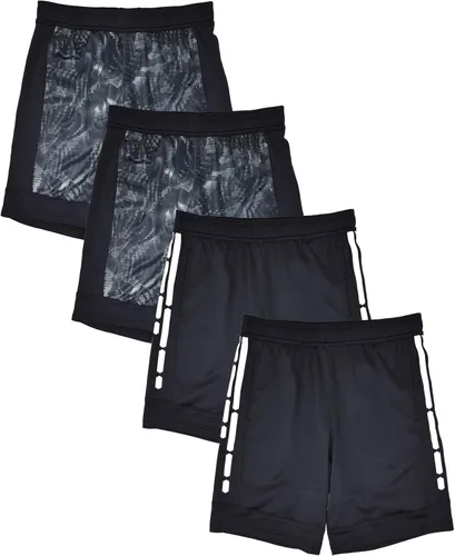 Miniatura 18 de Andrew Scott Pantalones cortos deportivos de baloncesto para niños con rendimiento activo y estilo de malla, varios paquetes