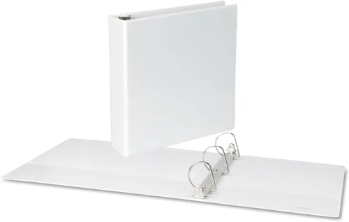Miniatura 3 de Economy - Carpeta de vinilo con anilla en D, capacidad de 2 pulgadas, color blanco