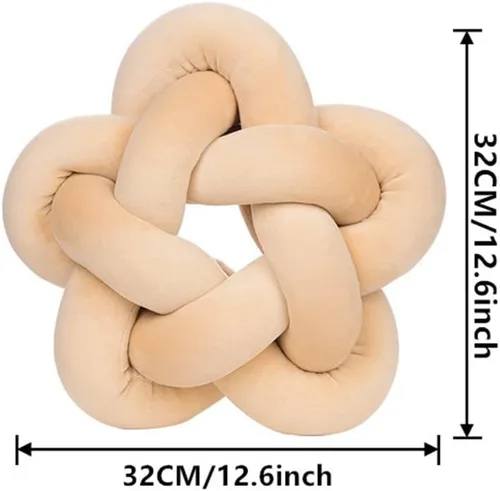 Miniatura 5 de chislim Bolas de almohada, almohada redonda con nudo hecho a mano, almohadas redondas de felpa decorativas para el hogar, para sofá, dormitorio