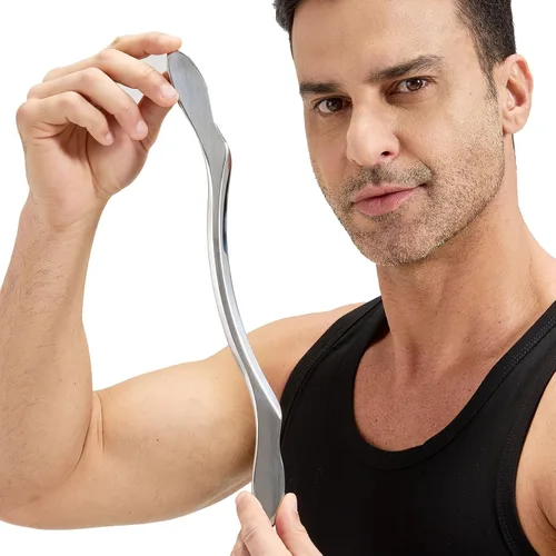 Miniatura 4 de BYYDDIY Kit de herramientas de raspador muscular Gua Sha de acero inoxidable 4 en 1, herramienta de masaje de raspado, herramientas raspadoras