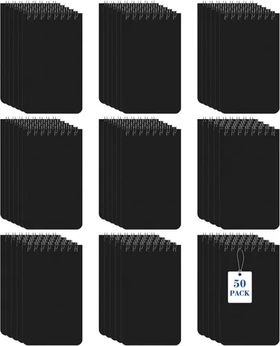 Miniatura 7 de Nuanchu Bloc de notas de 3 x 5 pulgadas, cuaderno de espirales, 60 hojas, mini bloc de notas en espiral, bloc de notas encuadernado en la parte